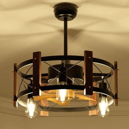 Rustic Retreat Farmhouse Style Ceiling Fan - 6-Speed, LED Light, Remote Control - Readi Gear