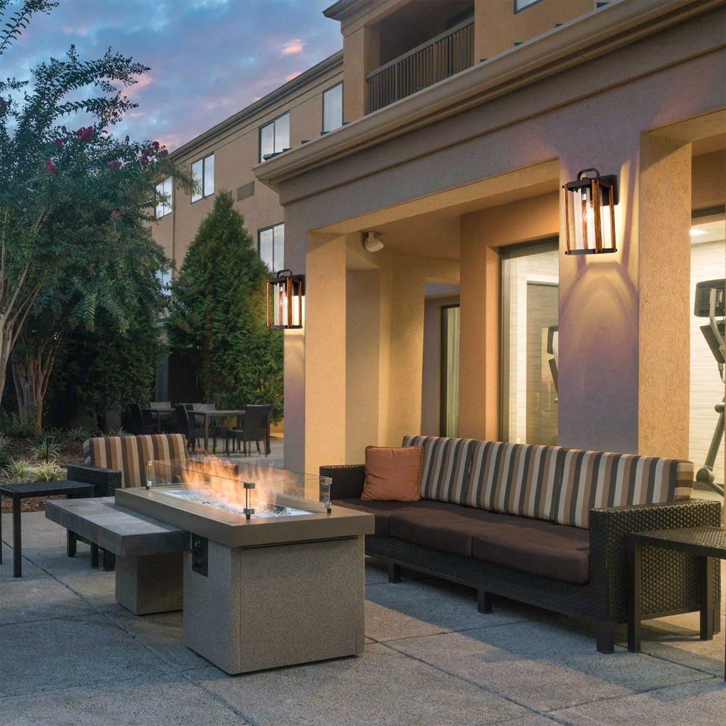 RusticWood Outdoor Porch Lights - Weatherproof Aluminum Alloy - Outdoor porch lights Readi Gear