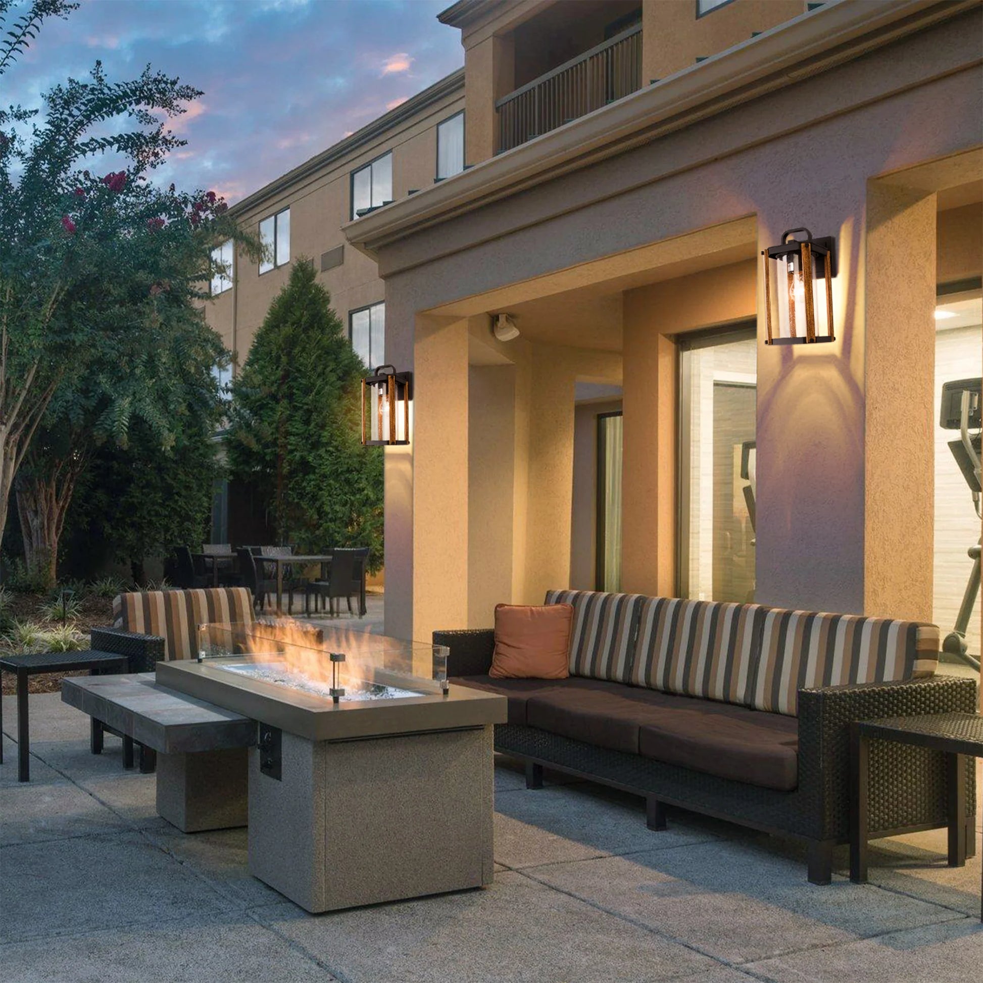 RusticWood Outdoor Porch Lights - Weatherproof Aluminum Alloy - Outdoor porch lights Readi Gear