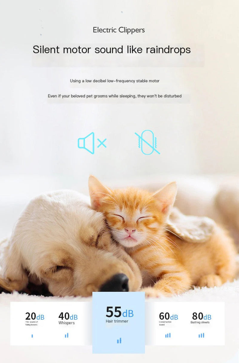 GentlePaws 4-In-1 Quiet Grooming Kit for Dogs & Cats - Pet Grooming Kit Readi Gear