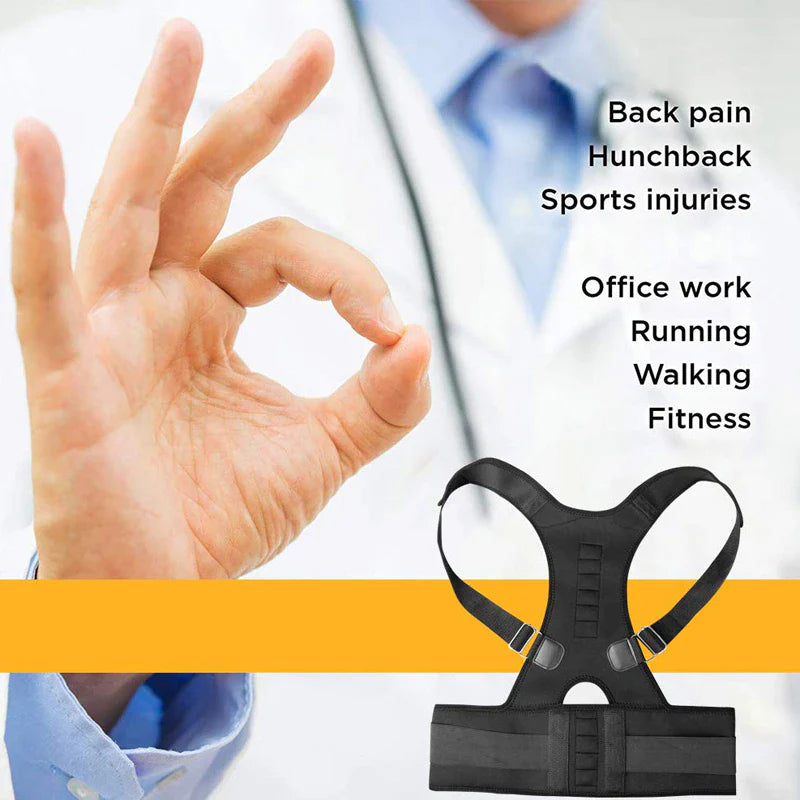 AlignPro Magnetic Posture Corrector - Adjustable Back Support Brace - Readi Gear