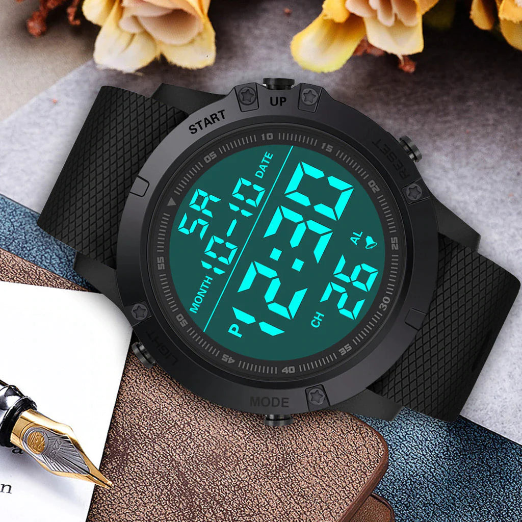 Waterproof Military Digital Sports Watch with LED Backlight for Men - waterproof military watch Readi Gear