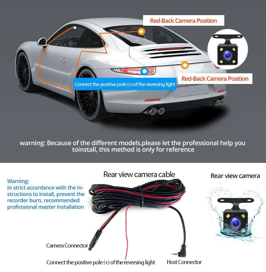 Tri-Vision HD Car Dash Cam - Dash camera Readi Gear