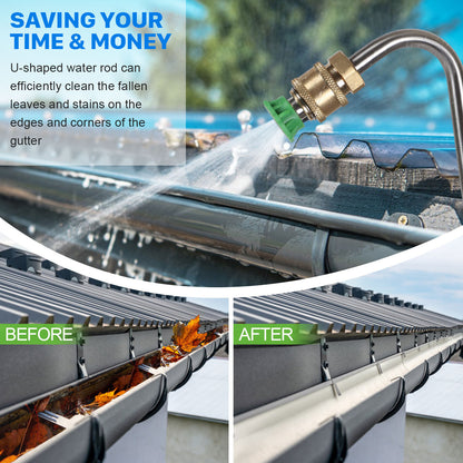 Roof & Gutter Pressure Washer Wand | Long Reach + Quick Connect