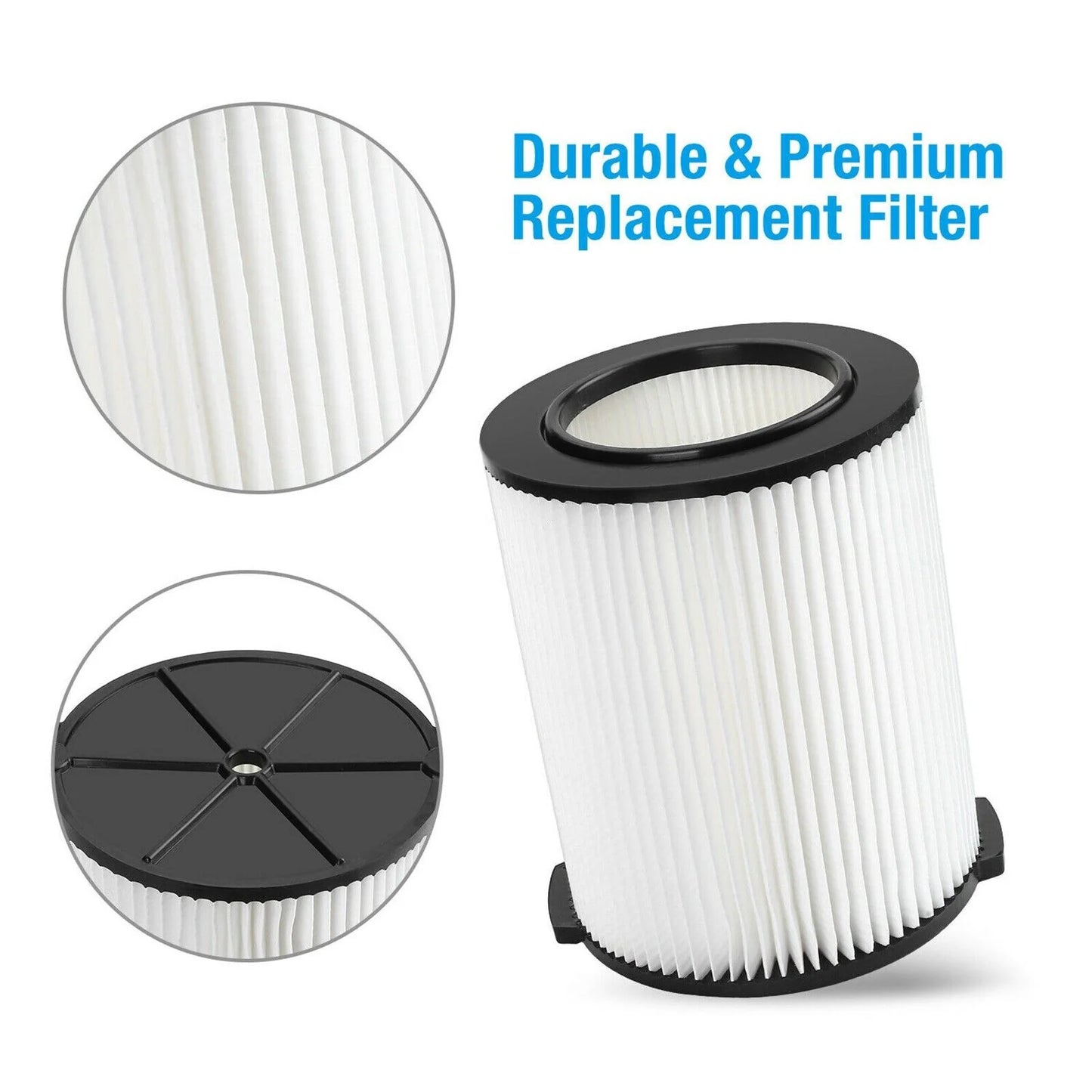 RIDGID VF4000 Wet/Dry Shop Vac Replacement Filter - Washable & Reusable (fits HUSKY & CRAFSTMAN Vacs) - Wet/Dry Shop Vac Filter Readi Gear