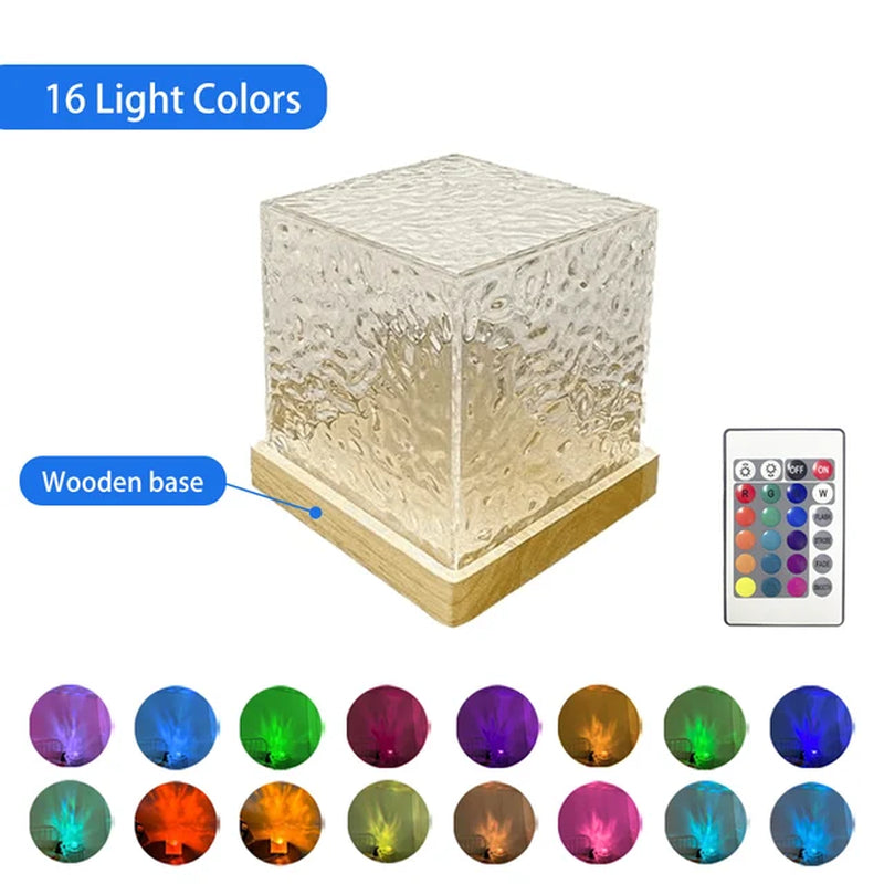 Northern Lights Glow Cube - Rippling, Color-Shifting Night Light - Glowing Night Light Readi Gear