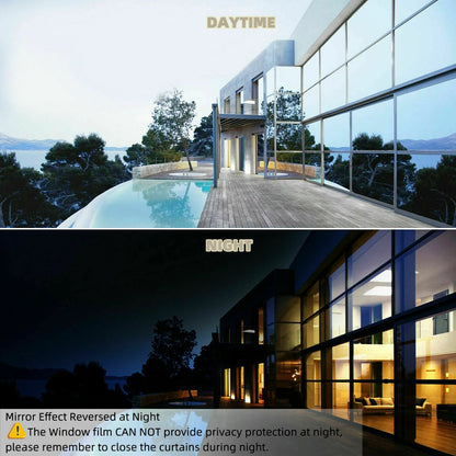 PrivacyShield Reflective Window Film - UV & Heat Blocker for Home/Office - Reflective Privacy Window Film Readi Gear