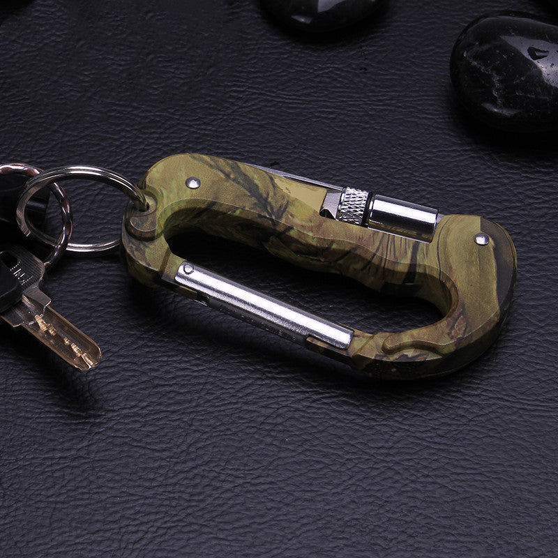 5-in-1 Tactical Camouflage Carabiner | Knife, Saw, LED Light & Keychain - Multi-tool carabiner Readi Gear