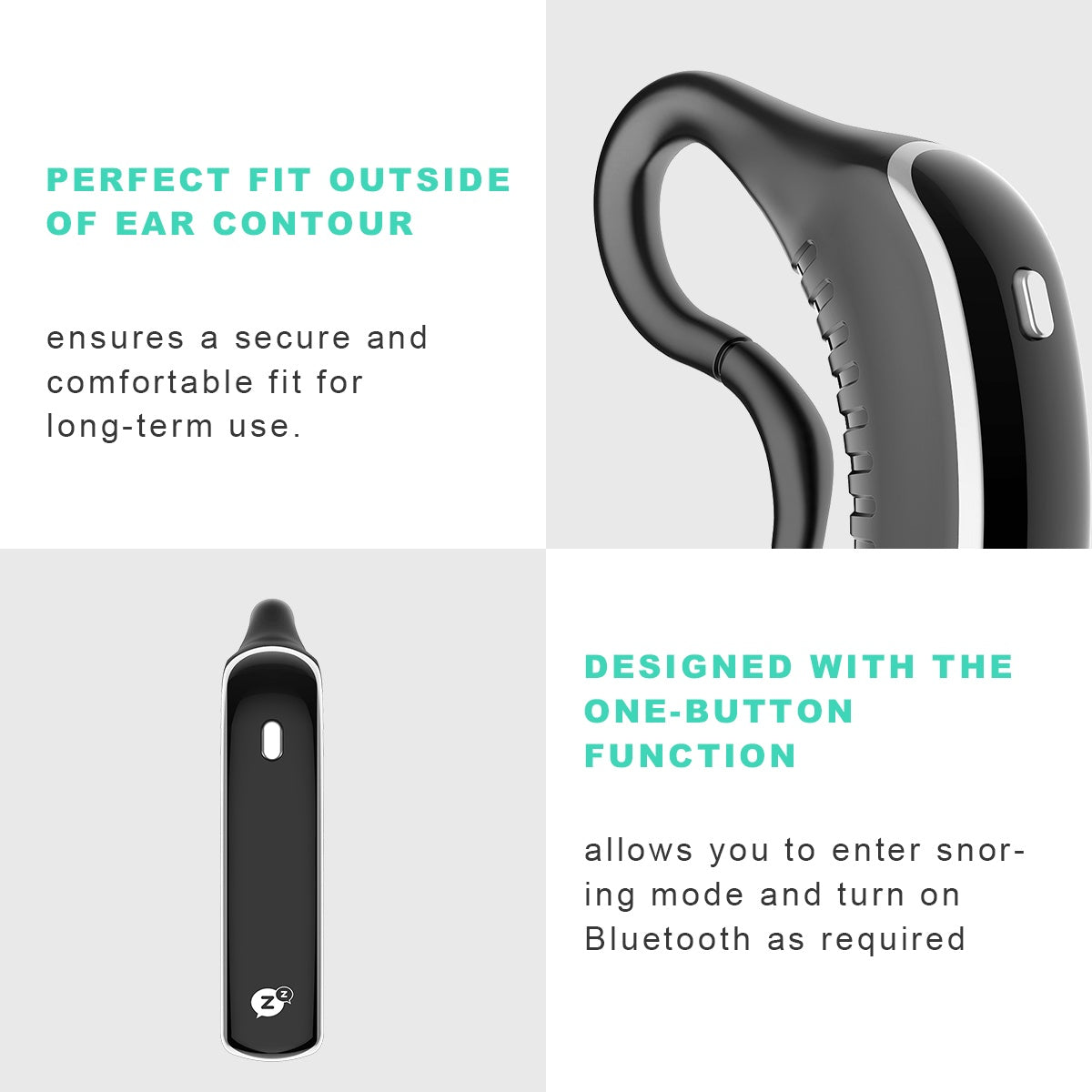 SnoreEase Bluetooth Sleep Aid - Anti-Snoring Earset & Sleep Analyzer - anti-snoring device Readi Gear