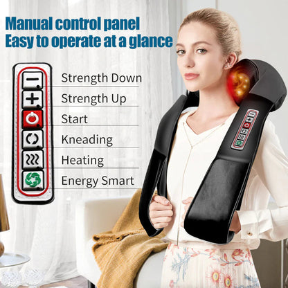 Deep Tissue Heated Shiatsu Massager for Neck, Back, and Shoulders - Readi Gear