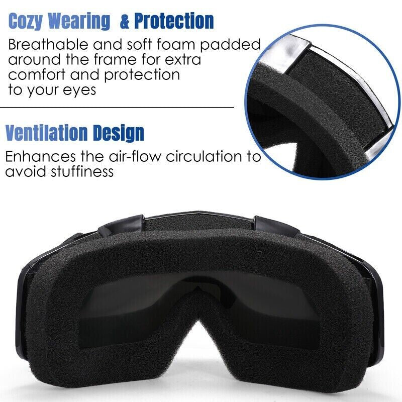 ProVision Motocross Goggles - High Impact, Anti-Fog, UV Protection - Motorcycle goggles Readi Gear