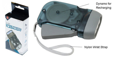 LumaGrip 3-LED Dynamo Hand Crank Flashlight – No Battery Required - Hand Crank Flashlight Readi Gear