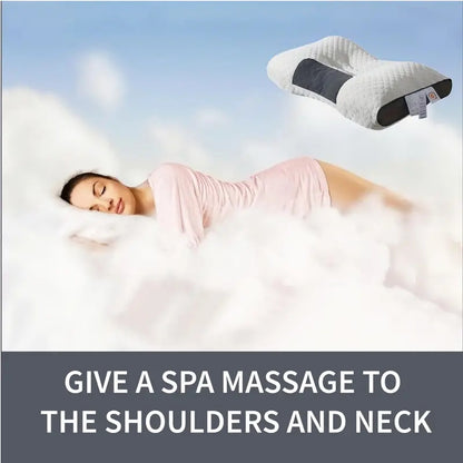 OrthoRelief™ Contour Pillow – Ergonomic Neck Support with Massage (2 Pack)