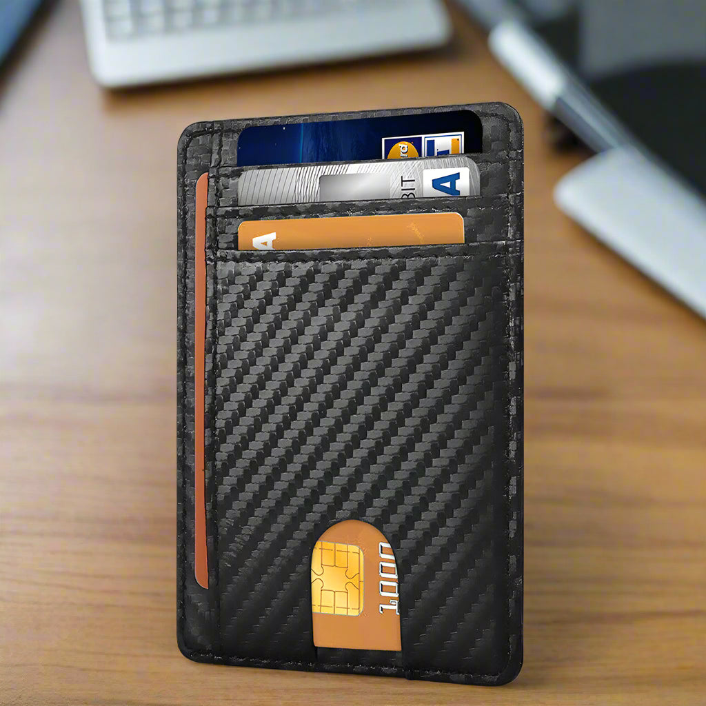 ShieldMate Mens Leather RFID Blocking Wallet - RFID Blocking Credit Card Holder Readi Gear