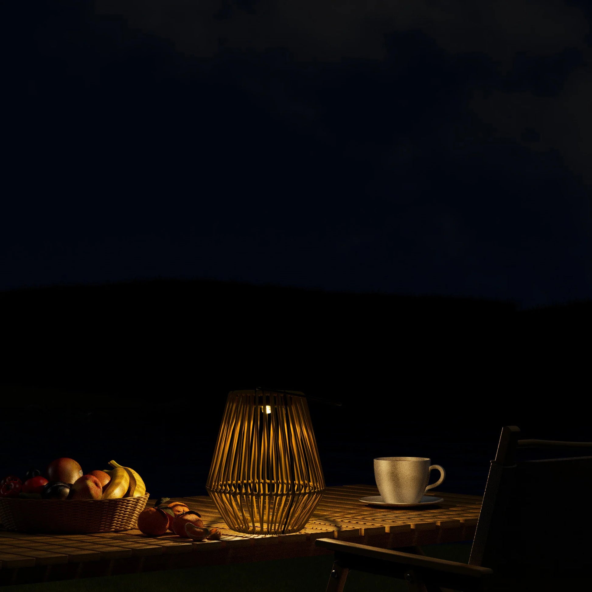 SolarNest Rattan Lantern: Solar-Powered Ambiance for Patios & Walkways - Solar Lantern Readi Gear