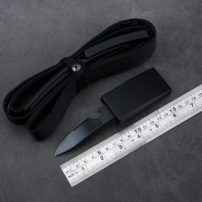 Canvas StealthBelt and ruler on a dark gray surface