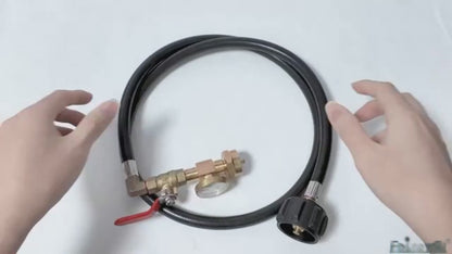 1LB Propane Tank Refill Hose with On/Off Valve – Fits 20/40LB Tanks