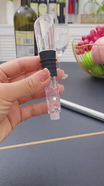 Stainless Steel Wine Chiller Stick: 3-in-1 Cooling Rod, Aerator & Stopper