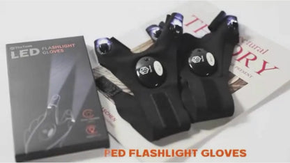 CamoGuard LED Flashlight Gloves - Hands-Free Waterproof Light for Outdoors