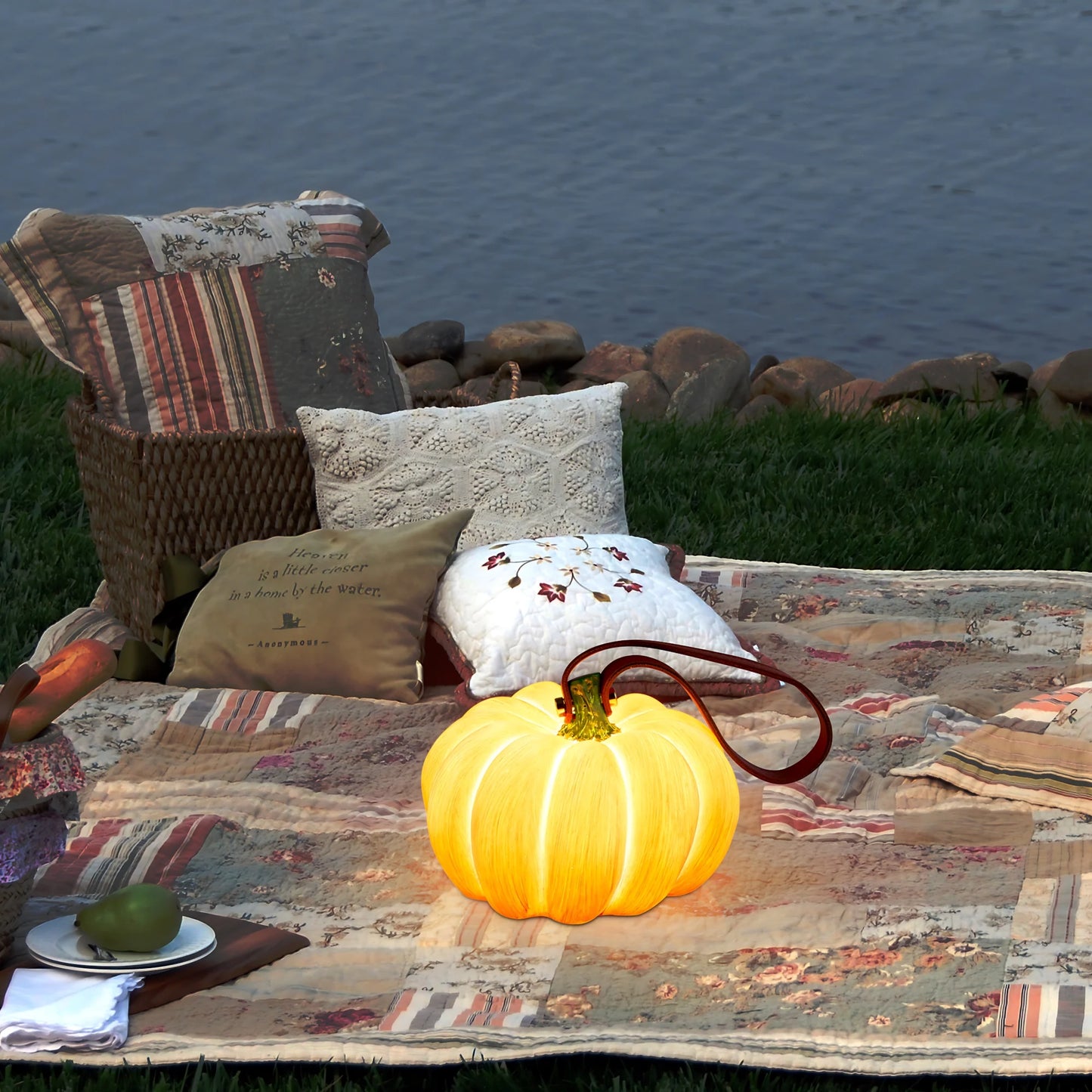 Harvest Glow Pumpkin Lantern - Perfect for Fall Decor Indoors & Out - Glow Pumpkin Lantern Readi Gear