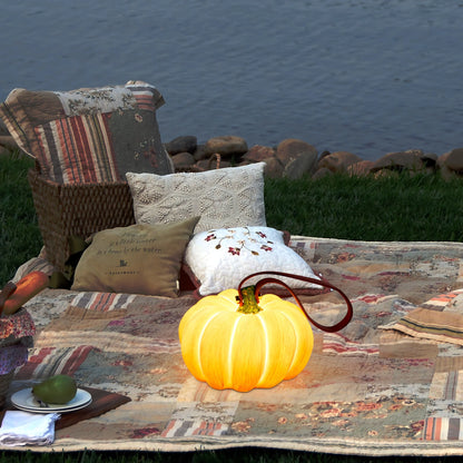 Harvest Glow Pumpkin Lantern - Perfect for Fall Decor Indoors & Out - Glow Pumpkin Lantern Readi Gear