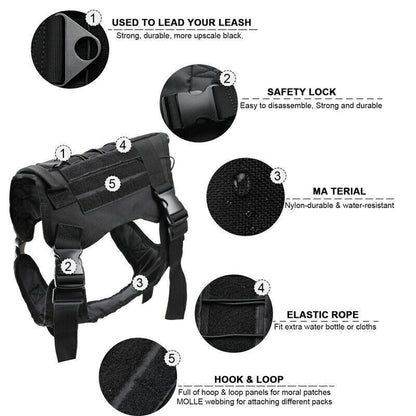 Elite K9 Tactical Dog Harness - MOLLE System & Quick Release - Tactical Dog Harness Readi Gear