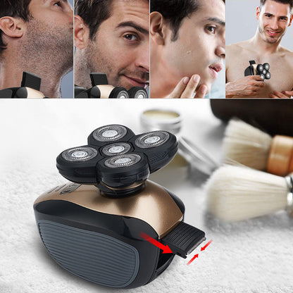 5-in-1 Electric Grooming Kit - 4D Shaver for Head, Beard, Nose & Body - Electric Grooming Kit Readi Gear