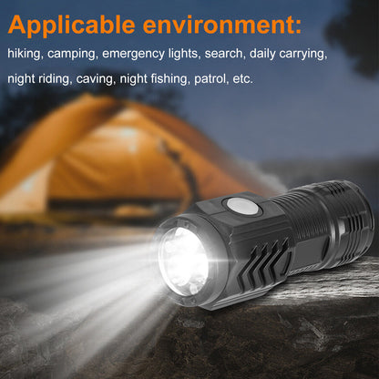 3-PACK Super Bright LED Mini Flashlight USB Rechargeable Pocket Keychain Torch - mini flashlight Readi Gear