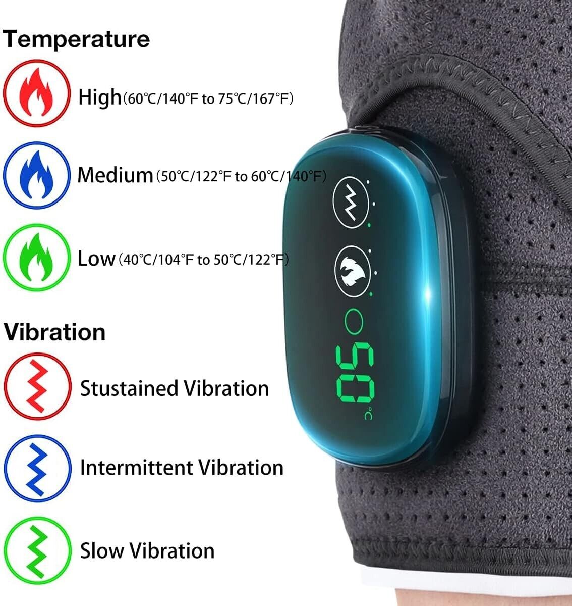 ReliefMax Heated Shoulder Massager - Vibration & Heat for Pain Relief - Vibrating shoulder massager Readi Gear