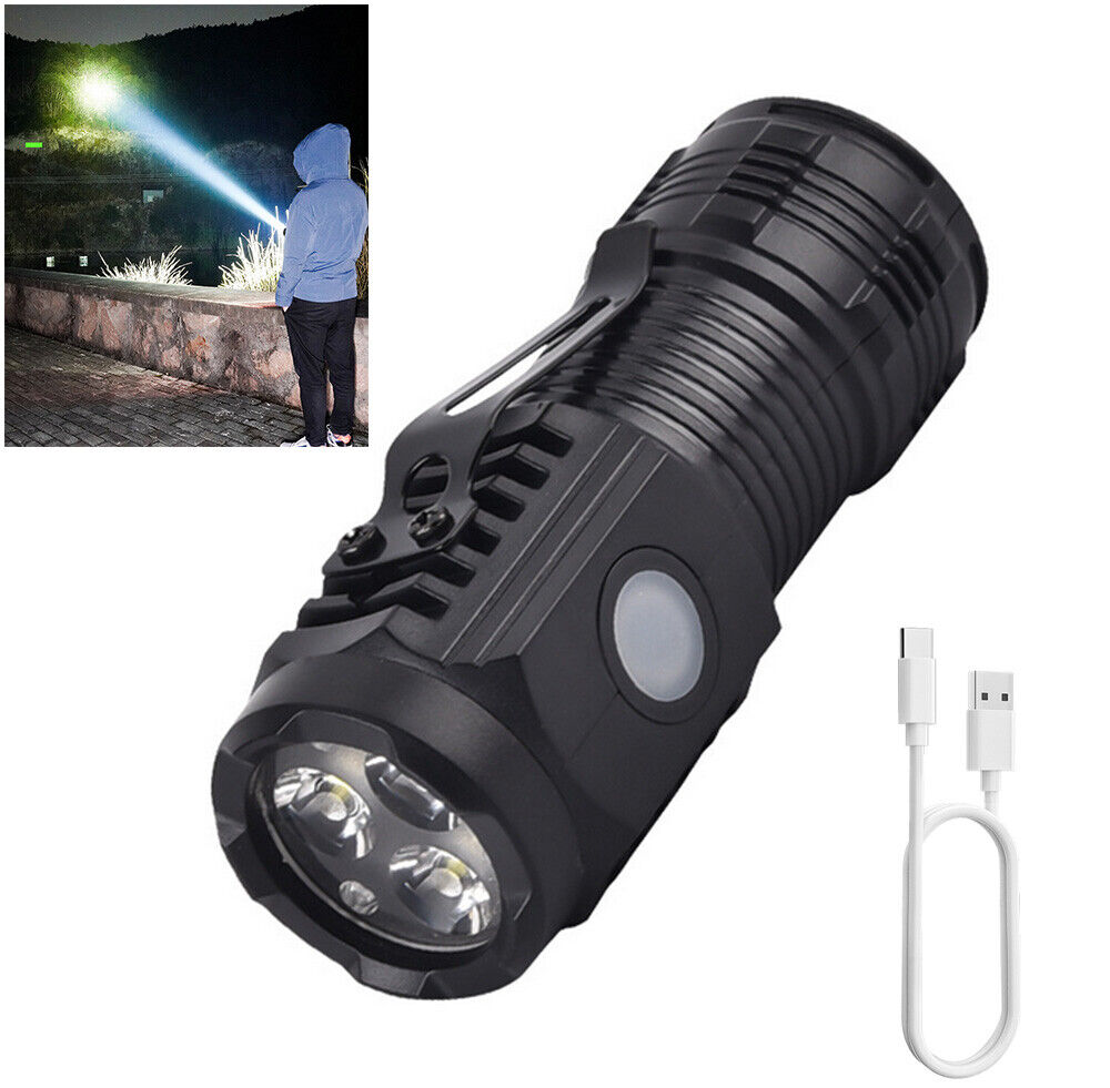 3-PACK Super Bright LED Mini Flashlight USB Rechargeable Pocket Keychain Torch - mini flashlight Readi Gear