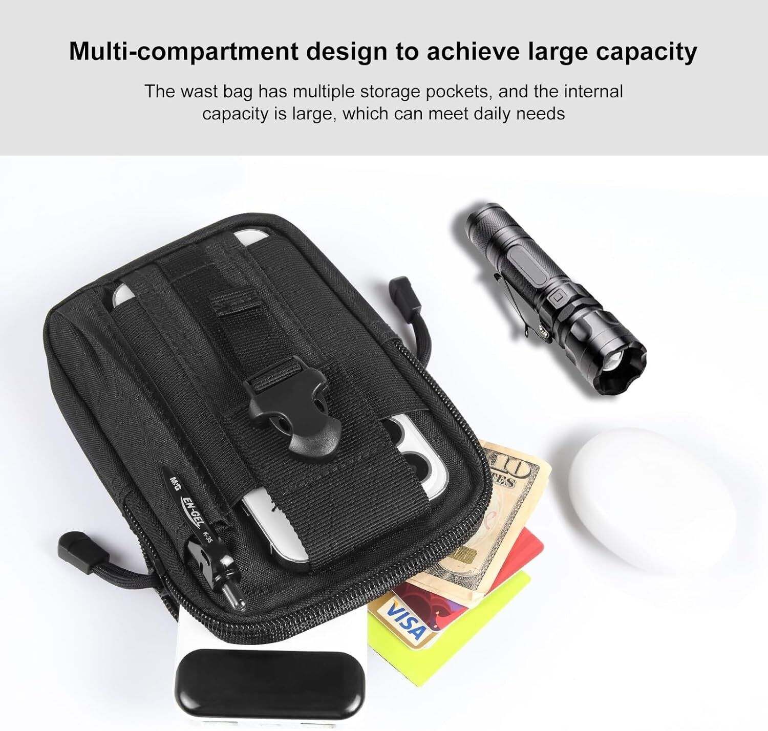 Tactical Molle Phone & Gear Pouch for Camping & Hiking - Phone & Gear Case Readi Gear