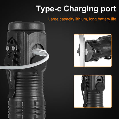 3-PACK Super Bright LED Mini Flashlight USB Rechargeable Pocket Keychain Torch - mini flashlight Readi Gear