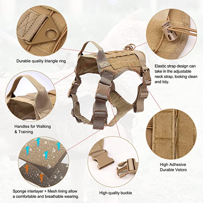 Elite K9 Tactical Dog Harness - MOLLE System & Quick Release - Tactical Dog Harness Readi Gear