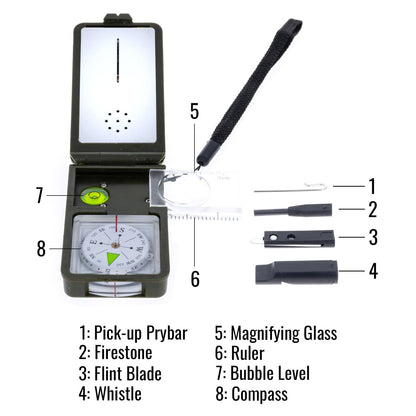 SurvivorPro 10-in-1 Compact Survival Kit – Ultimate Prepper Tool - Emergency Survival Kit Readi Gear