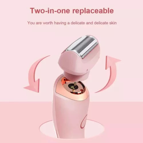 SilkySmooth 2-in-1 Rechargeable Razor – Painless Shaving & Trimming