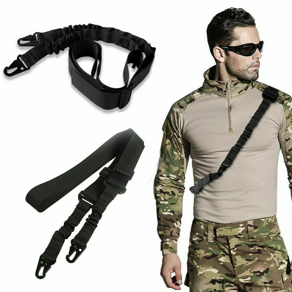 Tactical Rifle Sling - 2 Point Hooks Shoulder Strap - Dual Point Rifle Sling Readi Gear