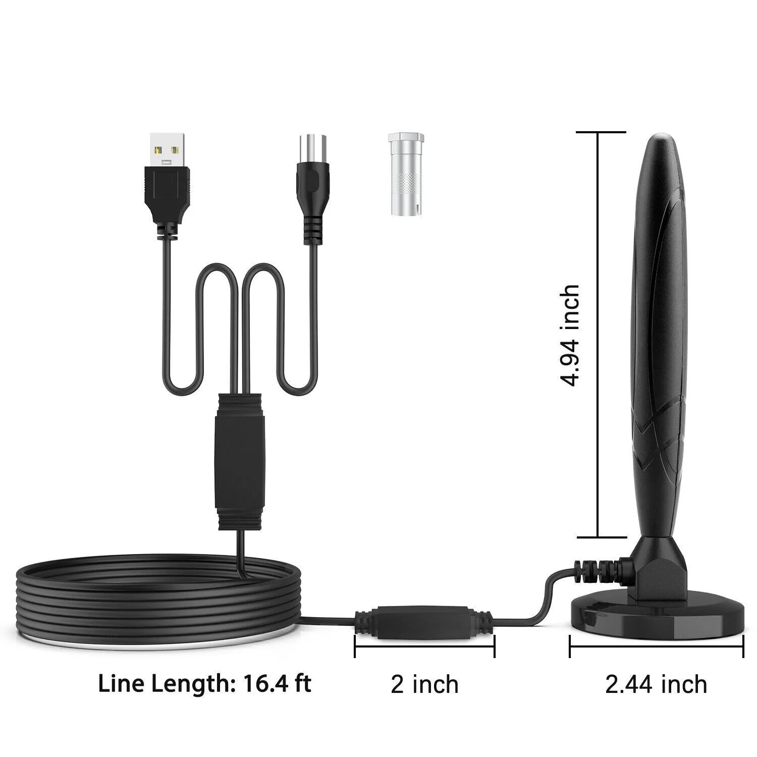 Long Range (350 Miles) Indoor HDTV Amplified Digital Antenna - Readi Gear