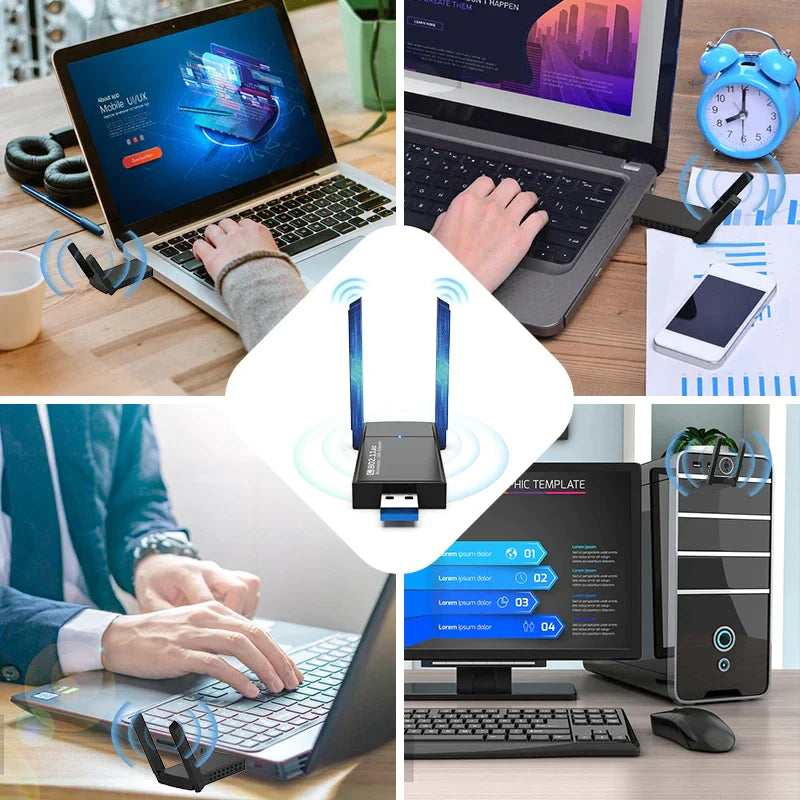 Wireless WiFi Adapter: Experience Lightning Fast Speeds with Dual Band USB 3.0 Connectivity - Readi Gear