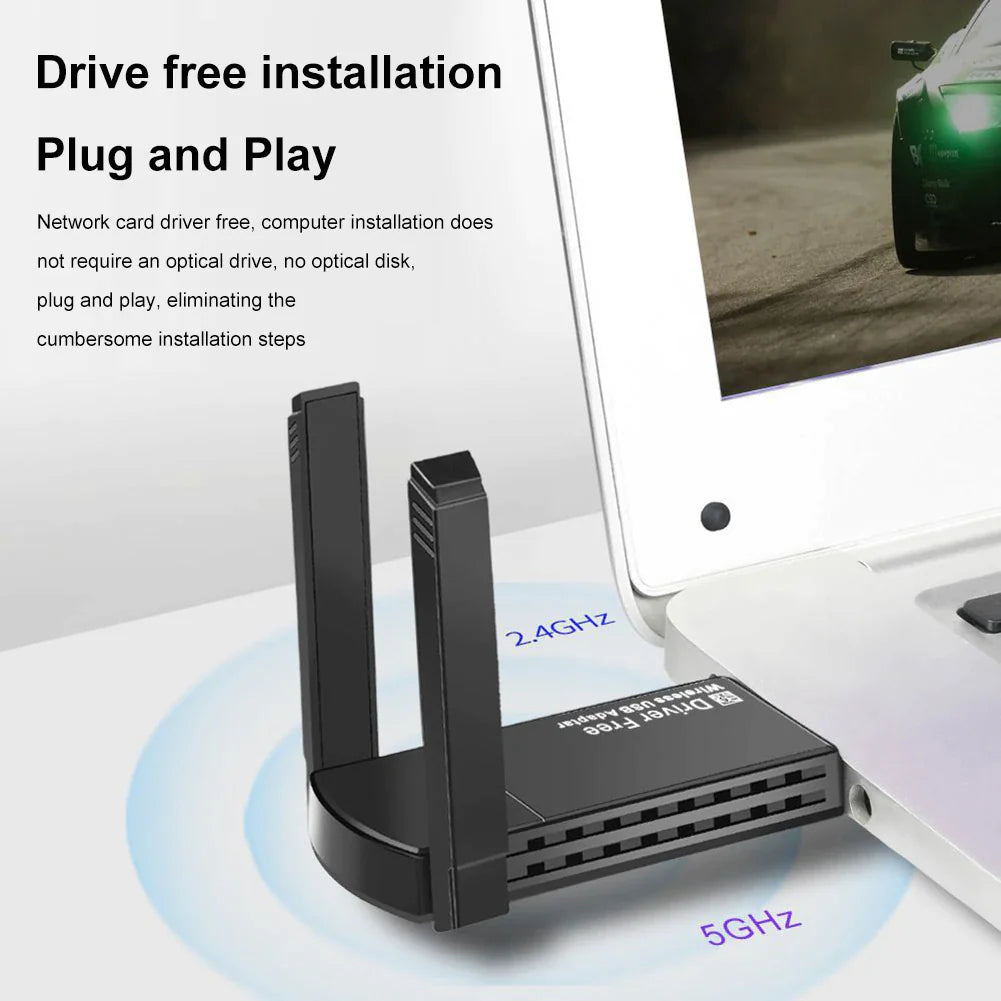 Wireless WiFi Adapter: Experience Lightning Fast Speeds with Dual Band USB 3.0 Connectivity - Readi Gear