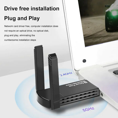 Wireless WiFi Adapter: Experience Lightning Fast Speeds with Dual Band USB 3.0 Connectivity - Readi Gear