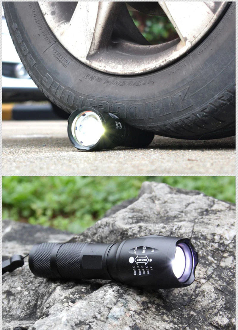 Super-Bright Zoomable LED Tactical Flashlight - Pack of 2 - Readi Gear