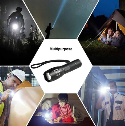 Super-Bright Zoomable LED Tactical Flashlight - Pack of 2 - Readi Gear