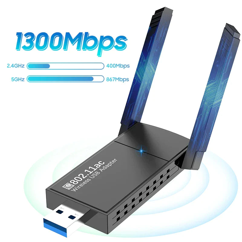 Wireless WiFi Adapter: Experience Lightning Fast Speeds with Dual Band USB 3.0 Connectivity - Readi Gear