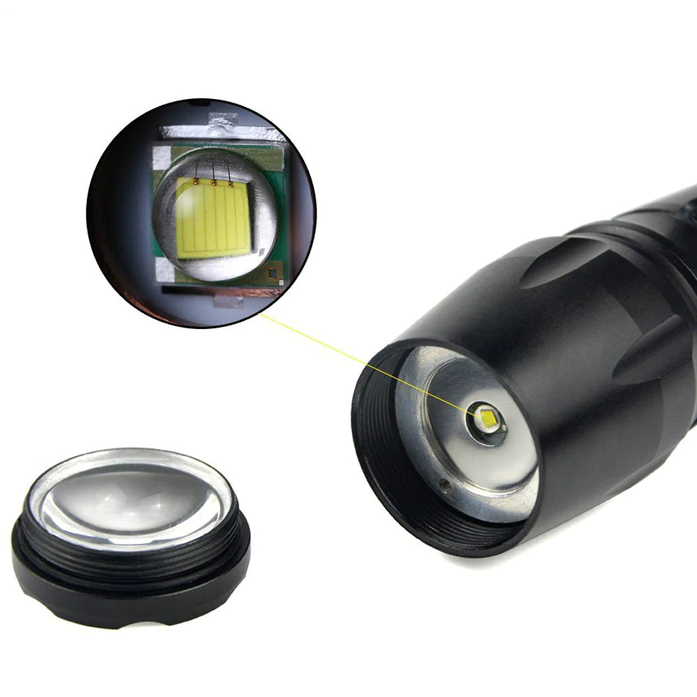 Super-Bright Zoomable LED Tactical Flashlight - Pack of 2 - Readi Gear