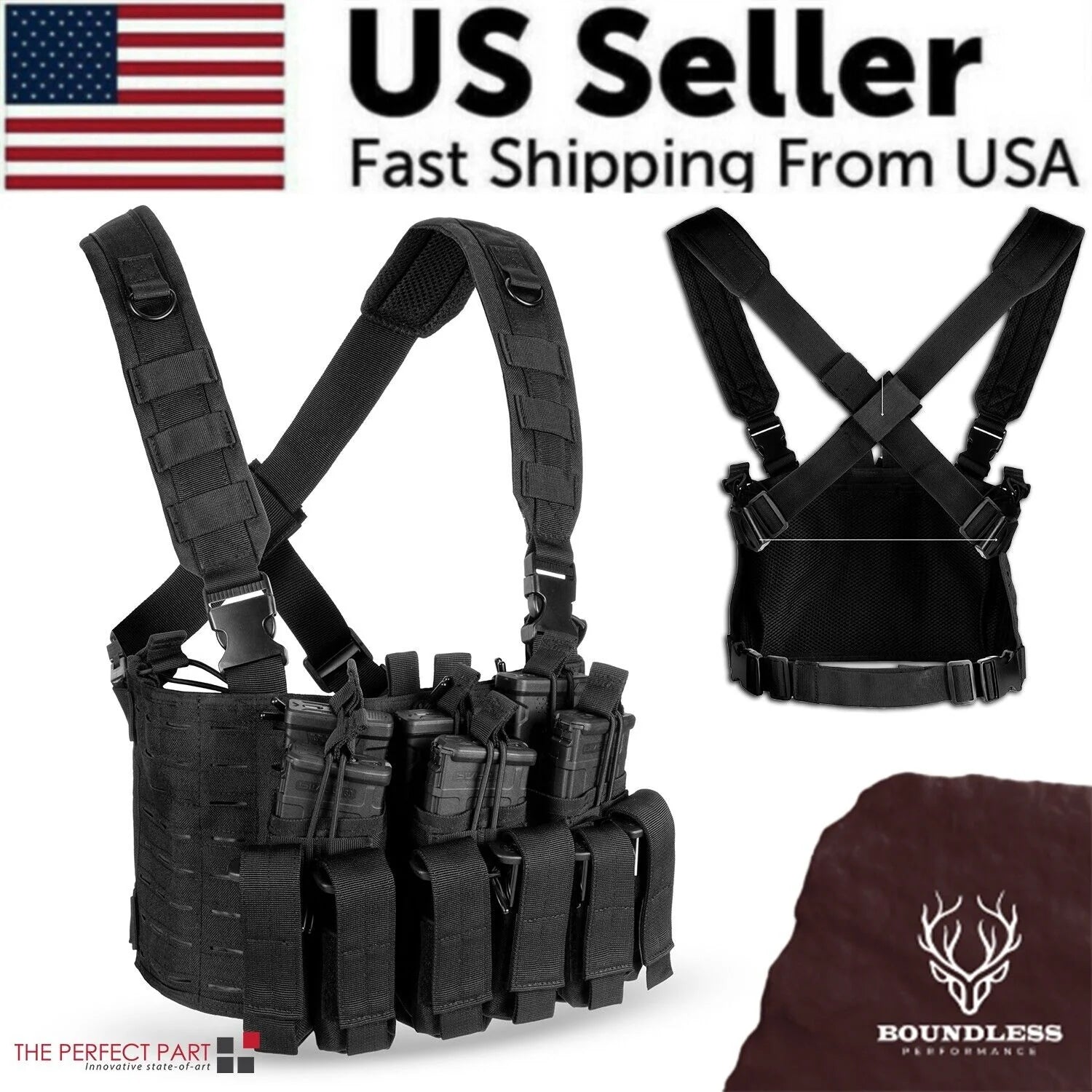 Tactical Chest Rig Vest with Kangaroo Magazine Pouch - Readi Gear