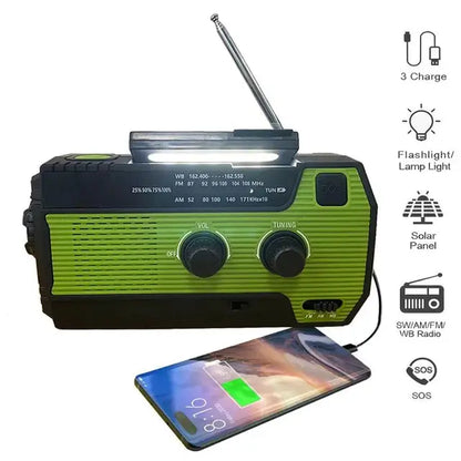 SolarGuard Pro: All-in-One Emergency Hand Crank Radio & Phone Charger - Emergency radio Readi Gear
