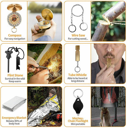 SurvivalPro 14-in-1 Outdoor Emergency Kit - Emergency Survival Kit Readi Gear