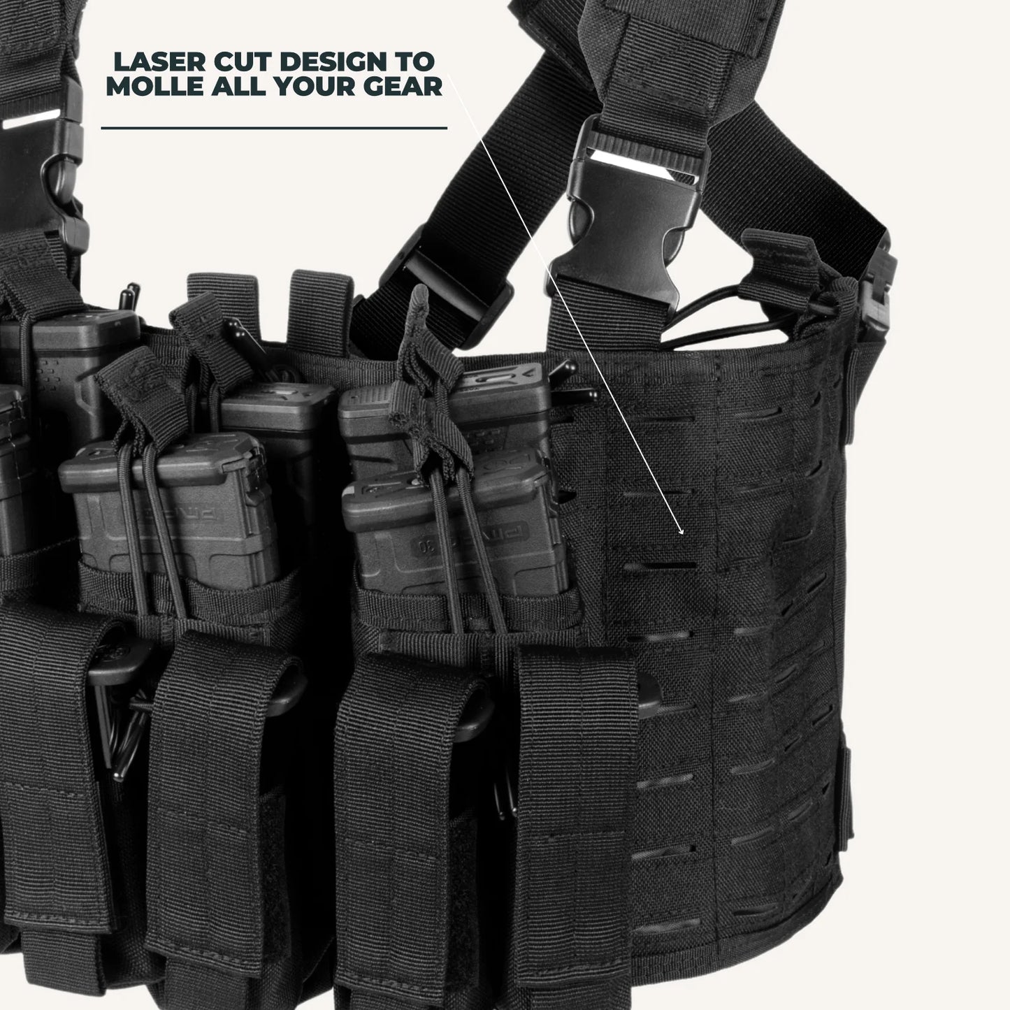 Tactical Chest Rig Vest with Kangaroo Magazine Pouch - Readi Gear