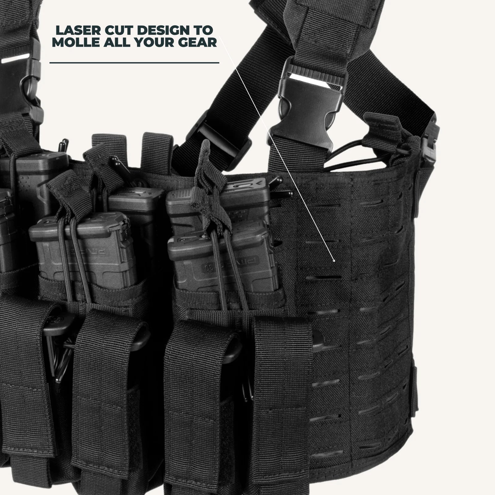 Tactical Chest Rig Vest with Kangaroo Magazine Pouch - Readi Gear