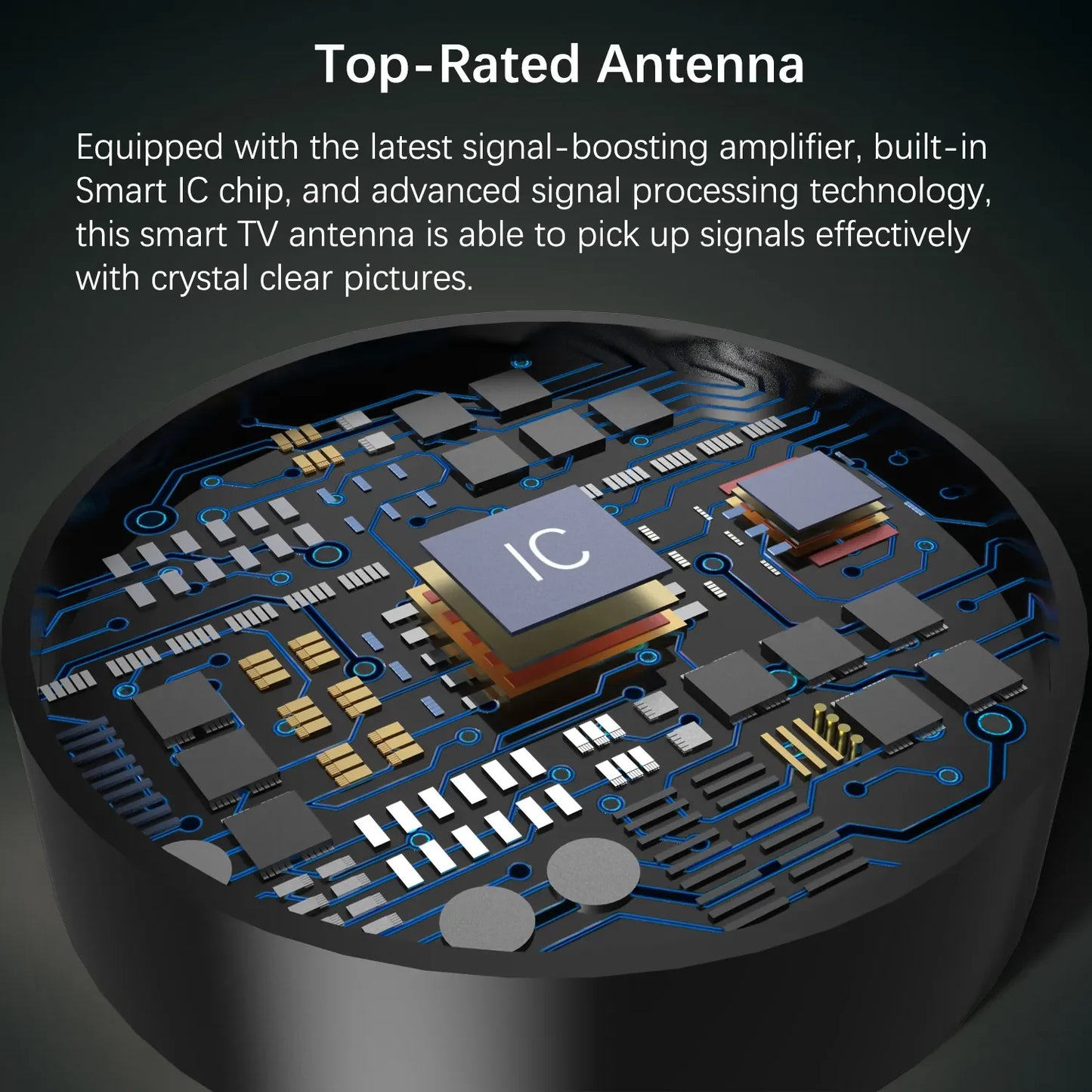 Long Range (350 Miles) Indoor HDTV Amplified Digital Antenna - Readi Gear